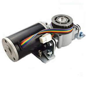 cửa tự động động cơ thiết bị cửa mở motorr 24VDC 65W 4200RPM sơn màu xám IP44