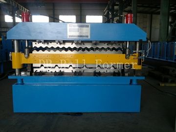 Double Layer Roll Forming Machine Với thép màu và mạ kẽm Tôn