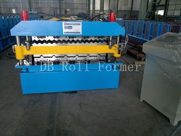 5.5kW mạ kẽm Tôn Double Layer Roll Forming Machine cho Tấm mái nhà