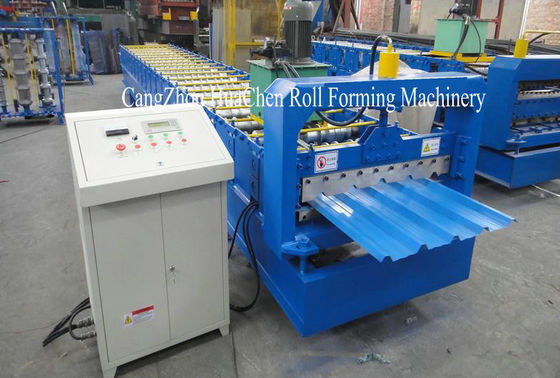 Tấm mái tự động Thép mạ kẽm Roll Forming Machine Với 19 Row Rollers