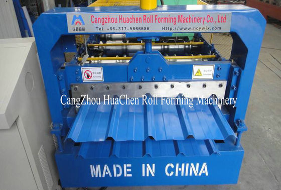 Tấm mái tự động Thép mạ kẽm Roll Forming Machine Với 19 Row Rollers