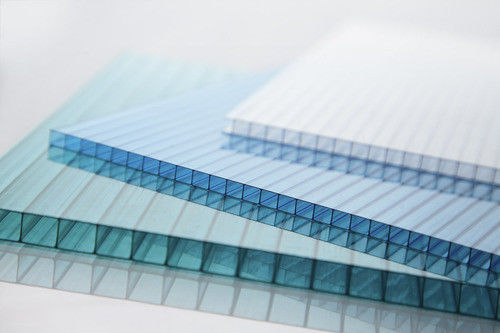 Transparent Skylight thương mại nhà kính Polycarbonate rỗng tấm UV tráng