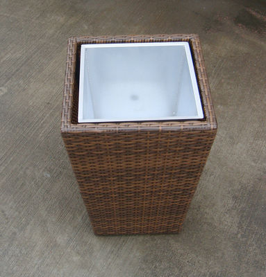 Tay dệt Wicker Flower Pot Đối với ngoài trời Garden / kính / Bar