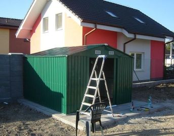 12x10 Xanh ft Kim loại Vườn lưu trữ Shed kẽm mạ, dễ dàng hội
