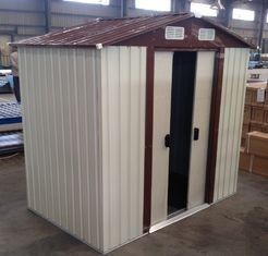 10x12 &#39;Prefab Apex kim loại Vườn lưu trữ Shed Với cửa trượt