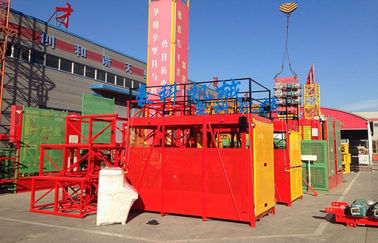 SS series Vật liệu xây dựng Hoist Với ​​động cơ điện 15 KW Đối đúp Cage